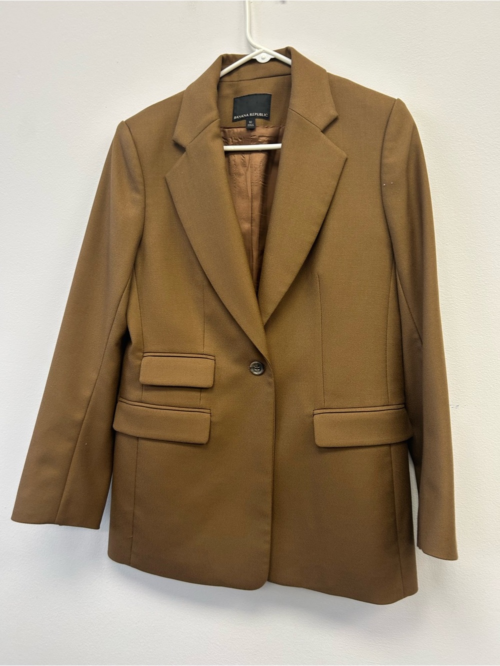 Banana Republic Women's Brown Single-Button Notch Lapel Blazer
